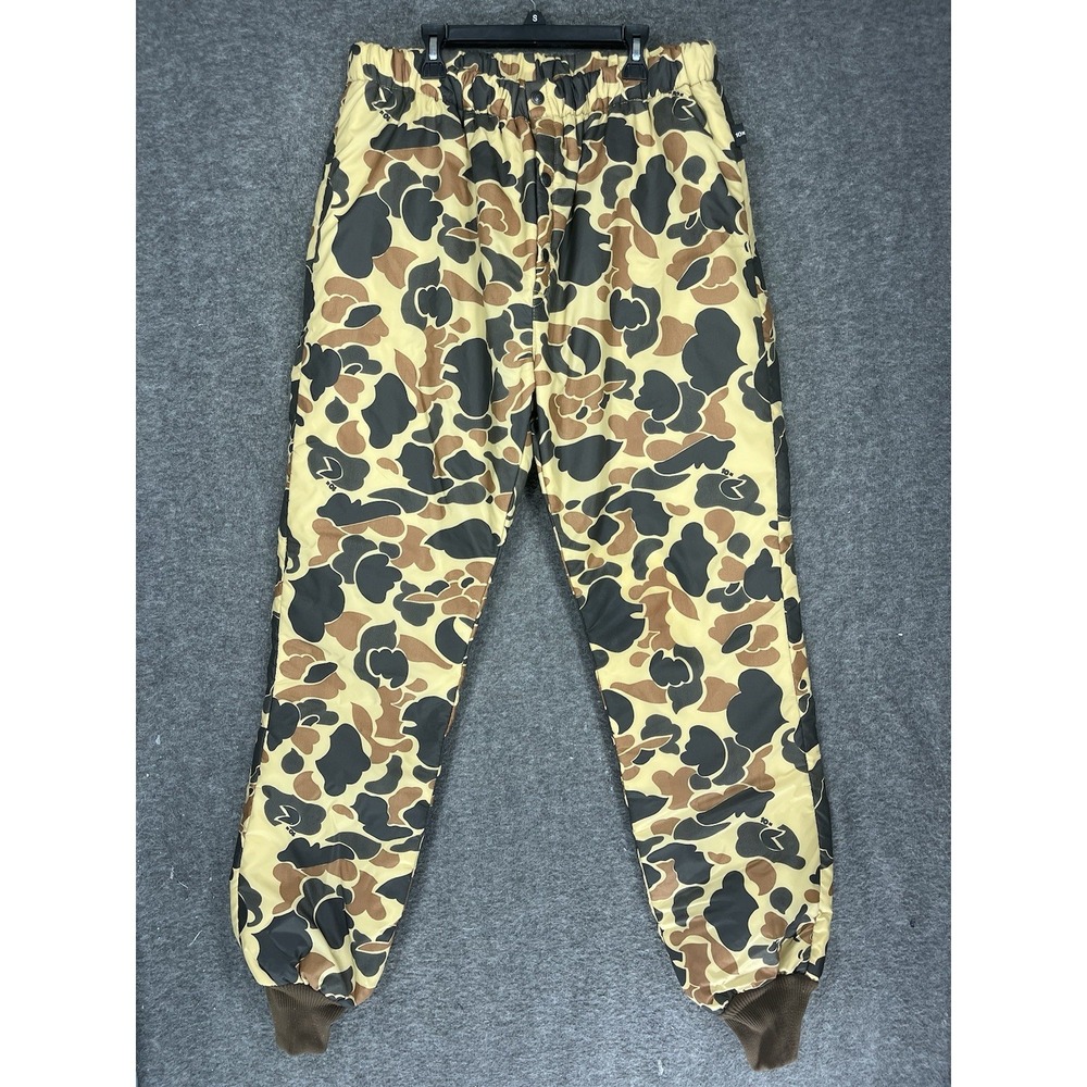 Vintage 10x‎ Duck Camo Hunting Pants Mens Large Tall Thinsulate Insulated Nylon